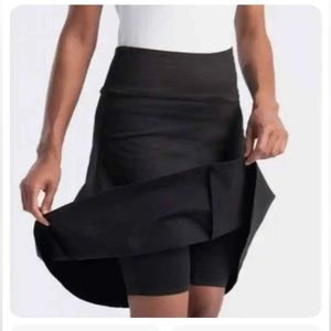 Betabrand Black Cotton Spandex A Line Work It Skort Skirt Sz. M